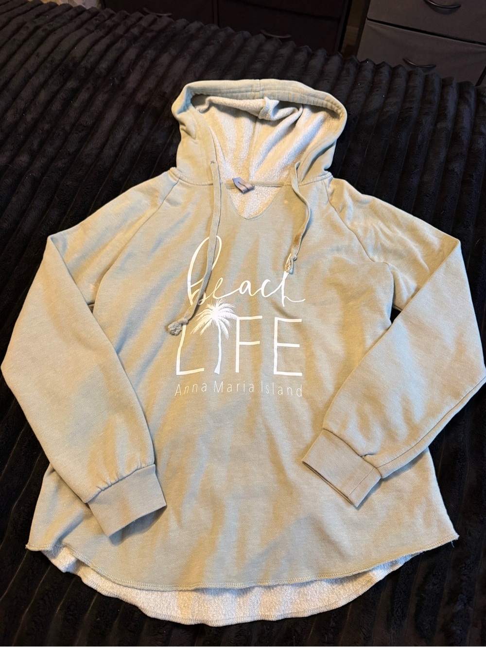 Beach Life Anna Maria Island Hooded Pullover Sweatshirt - Light Gray